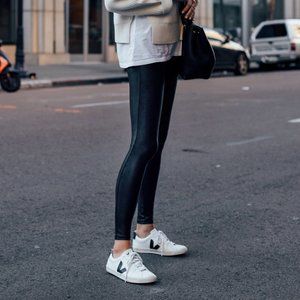 SPANX Black Faux Leather Leggings